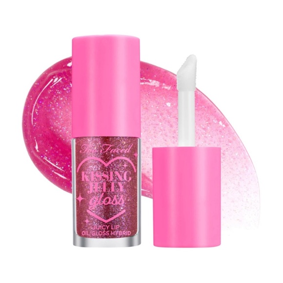 TOO FACED Kissing Jelly Gloss Juicy Lip Oil in ‘GRAPE SODA’ - .15 oz NIB - Picture 1 of 9